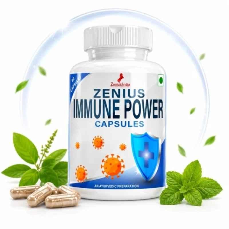 Zenius India 60 Pcs Immune Power Capsule with Haritaki, Vasa, Amalki, Dalchini, Tejpatta & Laung for Strengthens Immunity & Helps Build Strong Natural Defense