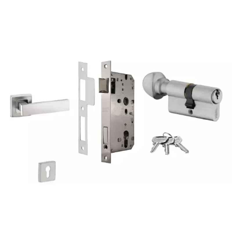 Dorset ML Series Primo 60mm Stainless Steel Silver Chrome Finish Door Handle Lock Set with Knob & Key