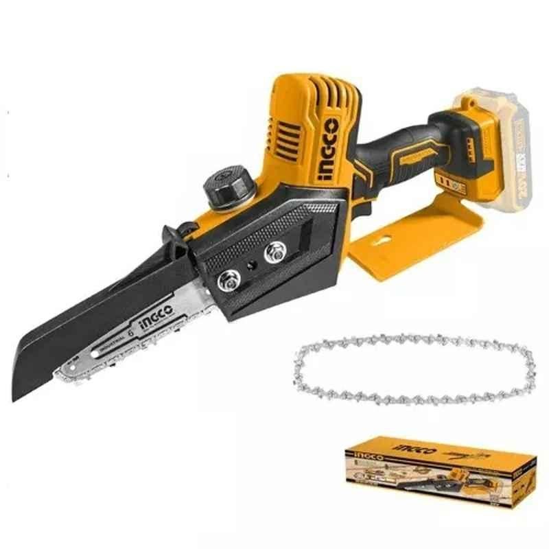 Buy Ingco 6 inch 20V Yellow Black Mini Chain Saw CGSLI2068