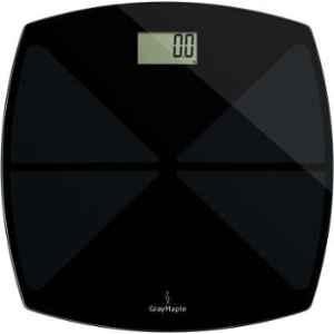 Gray Maple GBS1503 5-180kg Black Glass Digital Body Weighing Scale