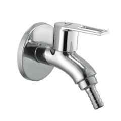 Cliquin Desire Espirion Brass Silver Chrome Wall Mounted Nozzle Bib Cock for Washing Machine, Garden & Outdoor Use