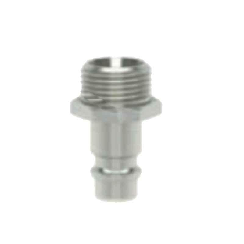 Ludecke ES1615NA 16x1.5 Single Shut Off Quick Male Thread with Plug Connect Coupling