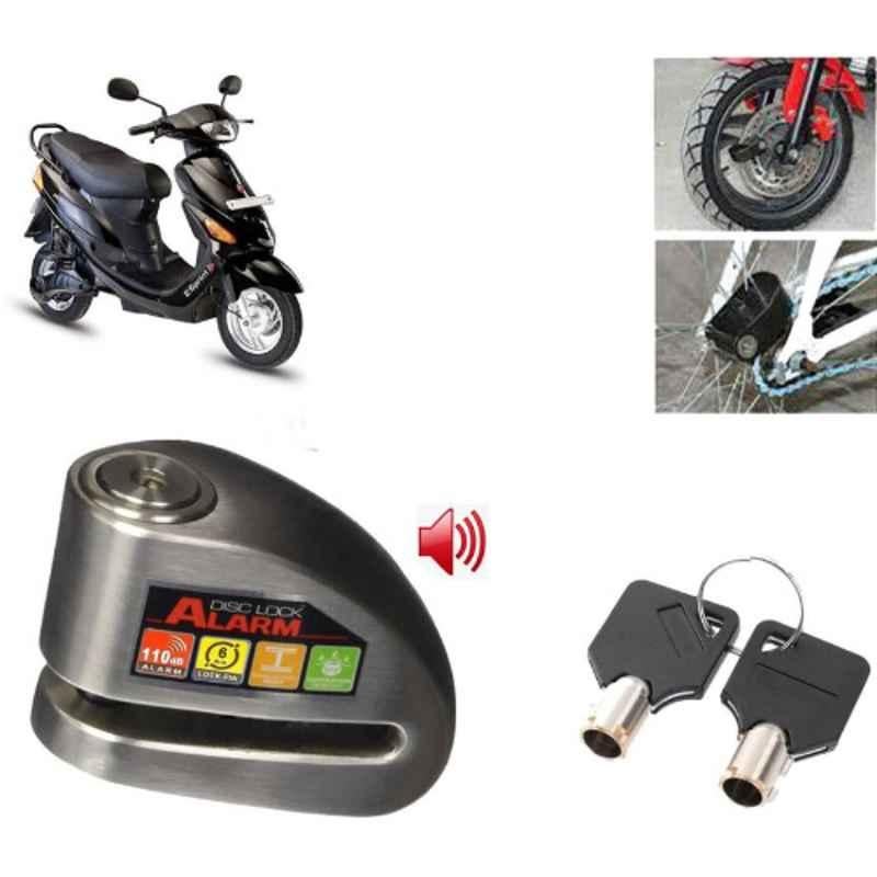 Auto Pearl Steel Black Anti-Theft Alarm Disc Brake Lock for Electric E-Sprint, Lock_195