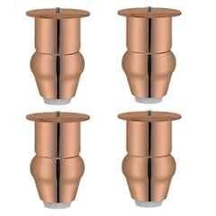 Plantex Heavy Duty Stainless Steel 4 inch Sofa Leg/Bed Furniture Leg Pair for Home/Furniture Sofa Legs for Table/Support Legs/Furniture Leg Rose Gold Finish Set of 4 Pcs