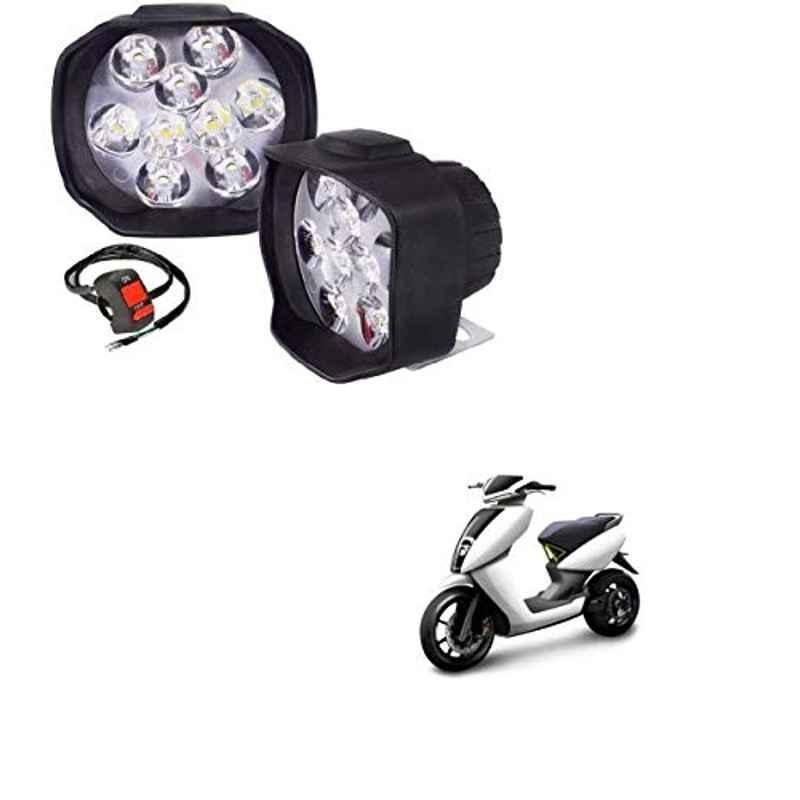 Kozdiko 2 Pcs Sheen 9 LED 6000k Cree LED Transformer Bumble Bee Style LED Fog Light Set for Ather Energy 450