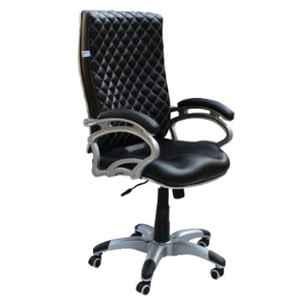 Arko Black Medium Steel High Back Adjustable Central Tilt Executive Chair, 800