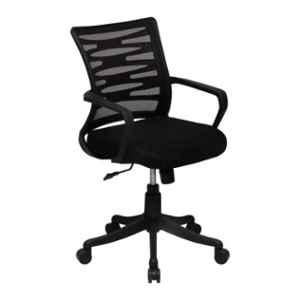 Evok Sage Nylon Black Low Back Office Chair with Arm, FFOFOCMNMTBL69443D