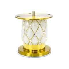 RAB 3 inch Stainless Steel White & Gold Sofa Leg, SL-Dolly (Pack of 4)