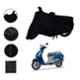 Riderscart Polyester Black Waterproof Two Wheeler Body Cover with Storage Bag for TVS Jupiter ZX BS6