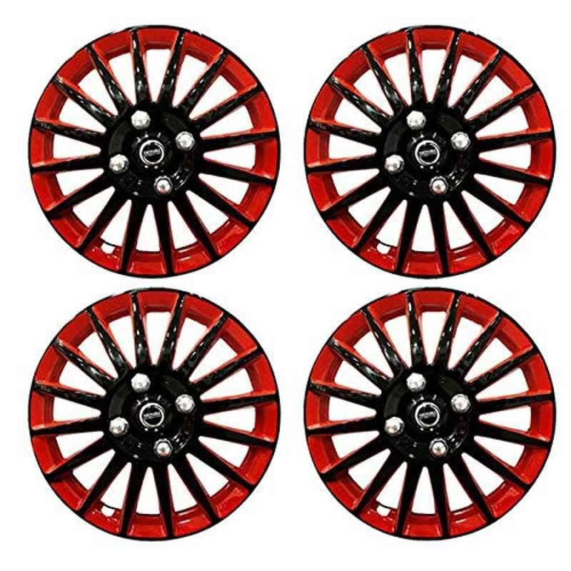 Buy Hotwheelz 4 Pcs 12 inch Black & Red Sporty Wheel Cover with