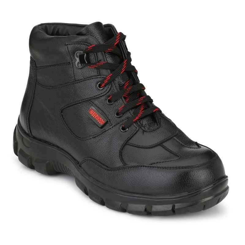 Timberwood TW36 Steel Toe Black Work Safety Shoes, Size: 10
