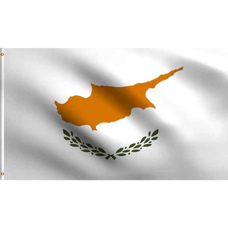 DMSE 3x5ft Polyester 100D UV Resistant Republic of Cyprus Cypriot National Flag