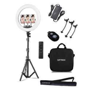 Gift Max 18 inch 55W 3200-5600K 2 Colour Modes LED Ring Light with 6ft Stand, Remote, 3 Pcs Mobile Holder, Bluetooth Remote, Power Adapter & Carrying Bag
