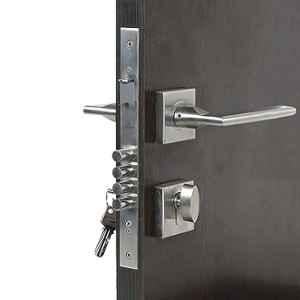Handle Waala Rose Luna-R-BSK 60mm Stainless Steel Silver One Side Key Mortise Door Lock Set
