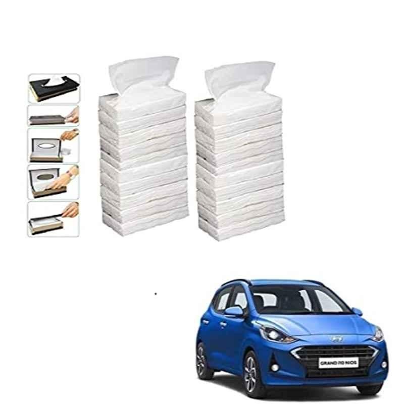 Kozdiko 100 Pulls Dispenser Box Refiller Tissue Paper with 200 Sheets for Hyundai Grand i10 Nios (Pack of 20)