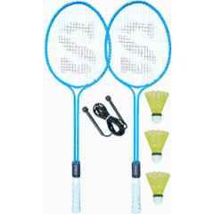 STYRKR Alloy Steel Multicolour Badminton Racquet Set of 2 Steel Frame with Shuttlecock 3 1 Skipping Rope Badminton Kit
