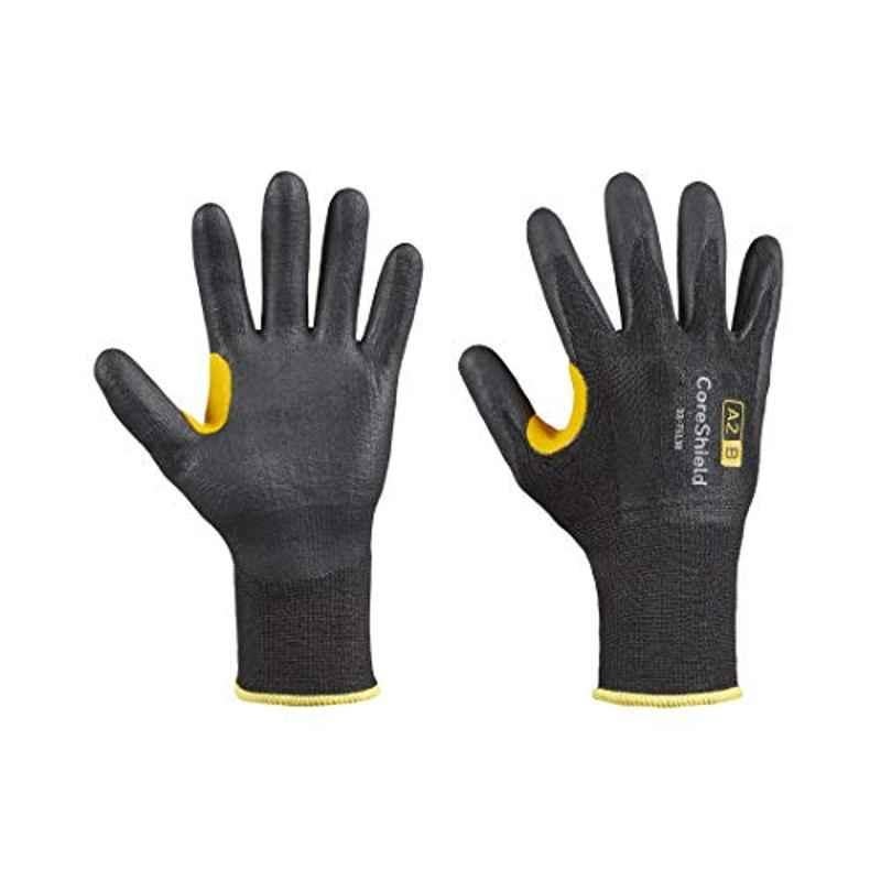 Honeywell Coreshield 22-7513B Nitrile Microfoam Black A2/B HPPE Liner Gloves, Size: Large