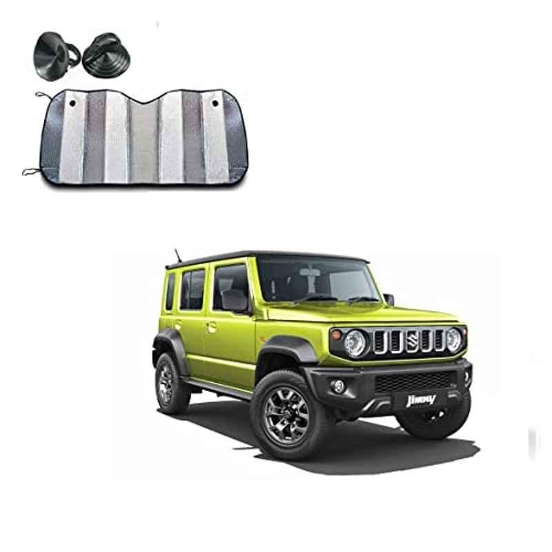 Kozdiko Aluminium Foil Front/Rear Windshield Foldable Car Sunshades for Maruti Suzuki Jimny