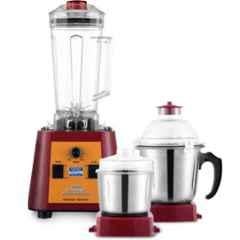 Kent 1200W Red Super Strong Blender Mixer Grinder with 3 Jars, 116095