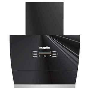 Maplin VC60 1400CMH 60cm Stainless Steel Black Voice Control Glass Opening Kitchen Chimney