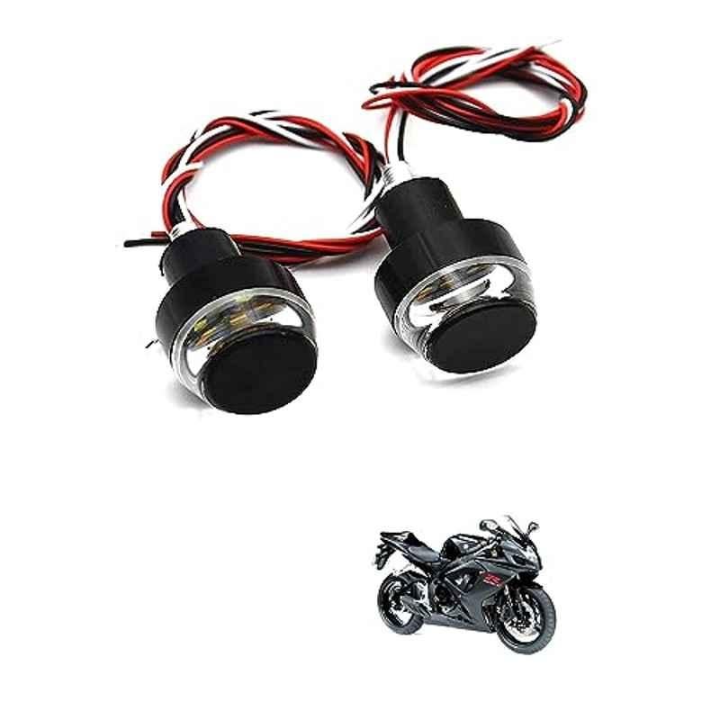 Kozdiko 2 Pcs Dual Colour Motorcycle LED Indicator Turn Signal Handle Bar Light Set for Maruti Suzuki Gixxer 600