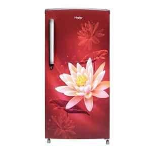 Haier 175 Litre 2 Star Red Lotus Direct Cool Single Door Refrigerator with Toughened Glass Shelf, HRD-1962CRL-N