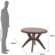 Supreme Marina Globus Brown Table with Cross Leg Fixing