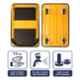 Inaithiram WH-MH-PT150 150kg Steel & Foldable Metal Yellow & Black Platform Trolley with 360 deg Swivel Wheel, 1000000001