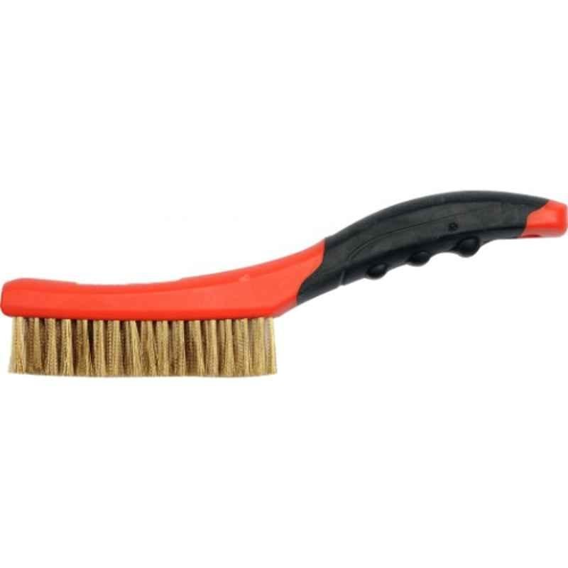 Yato 260mm 4 Rows Brass Wire Brush with Plastic Handle, YT-6344