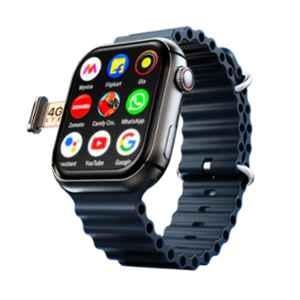 Fire Boltt Dream WristPhone Smartwatch with 4G SIM/LTE/WiFi, Android OS, Play Store Unlimited Apps, GPS & Free Size, Aqua Surge