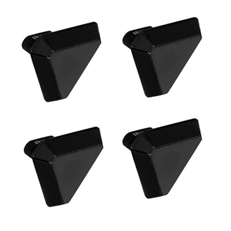 Plantex Knobs for Drawer/Drawer Knobs/Triangle Knob for Cabinets/Drawer Handle/Pull-Push Knob for Kitchen/Bedroom Drawers (Pack of 4) SH-431, DC-Black & Z-Black