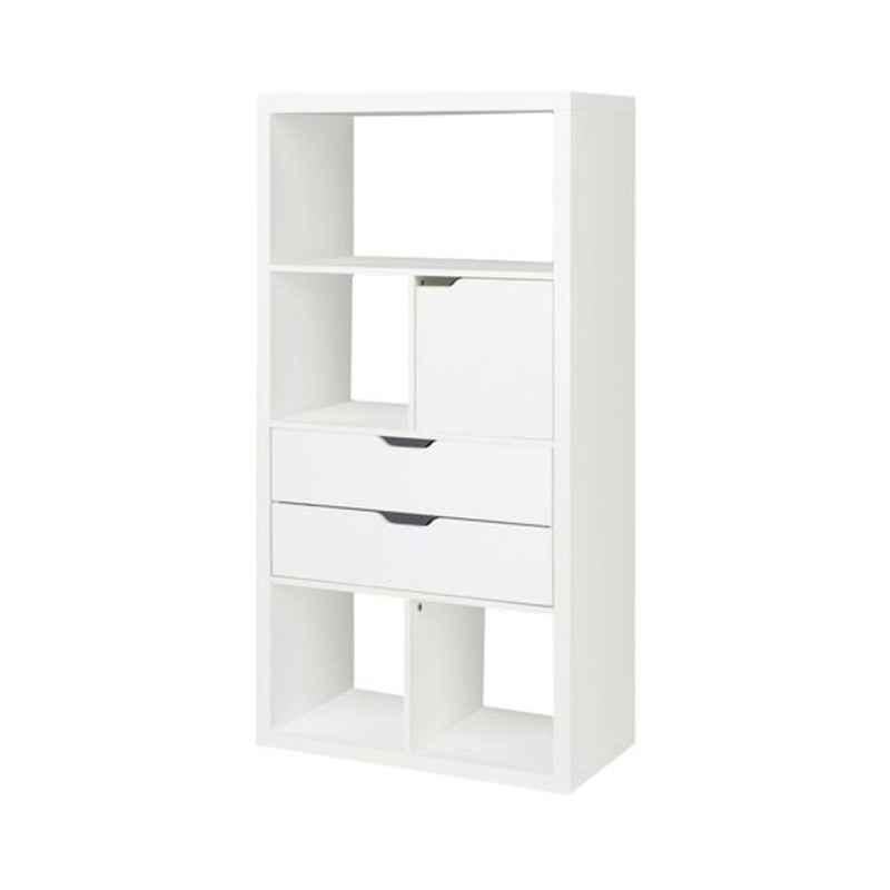 Homebox Halmstad 76x39x145.5cm Wood White 6 Cube Bookcase, 162158064