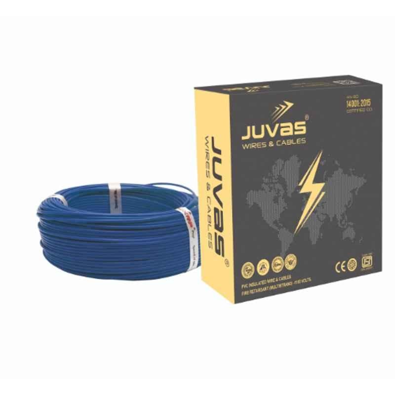JUVAS 1 Sqmm 90m Blue FR PVC Insulated Multistrand Copper Wire