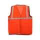 Safies Fabric Orange Safety Jacket with 1 inch Reflective Tape (Pack of 50)