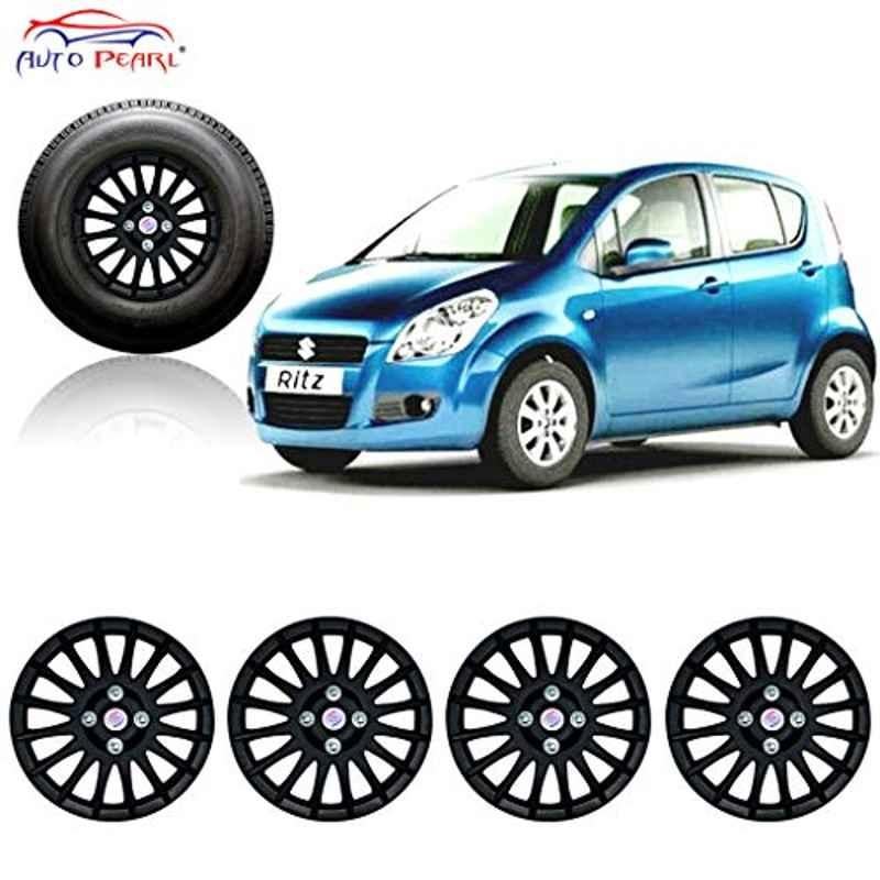 Auto Pearl 4 Pcs 14 inch Black Wheel Cover Set for Maruti Suzuki Ritz