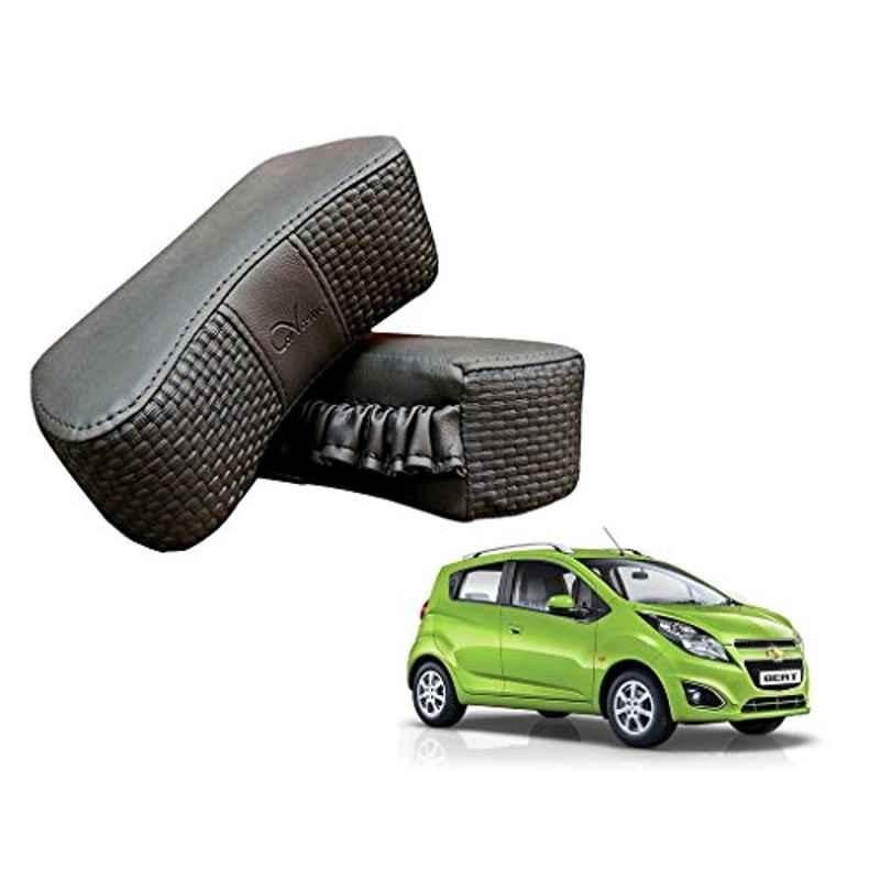 Kozdiko 2 Pcs Memory Foam Grey Luxurious Neck Rest Cushion Pillow Set for Chevrolet Beat