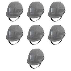 Ladwa Polymer Grey Heavy Duty Safety Helmet with Adjustable Ratchet, LSI-DHG-7, Size: Free (Pack of 7)