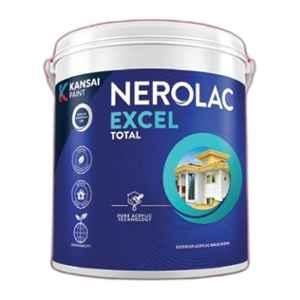 Nerolac Excel Total 20 Litre White Exterior Wall Emulsion Paint with Weather, UV & Fade Resistant