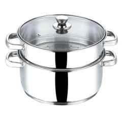 Vinod 20cm Stainless Steel 2 Tier Steamer Set, BSSH220 (Pack of 3)