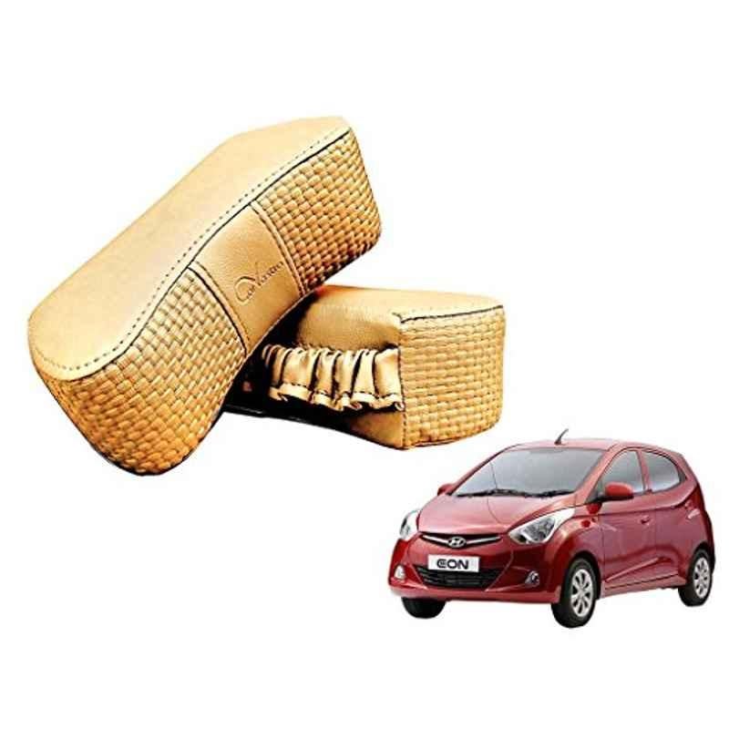Kozdiko 2 Pcs Memory Foam Beige Luxurious Neck Rest Set for Hyundai Eon, koz_37039