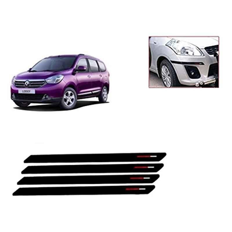 Kozdiko 4 Pcs Black & Red Bumper Protector Set for Renault Lodgy