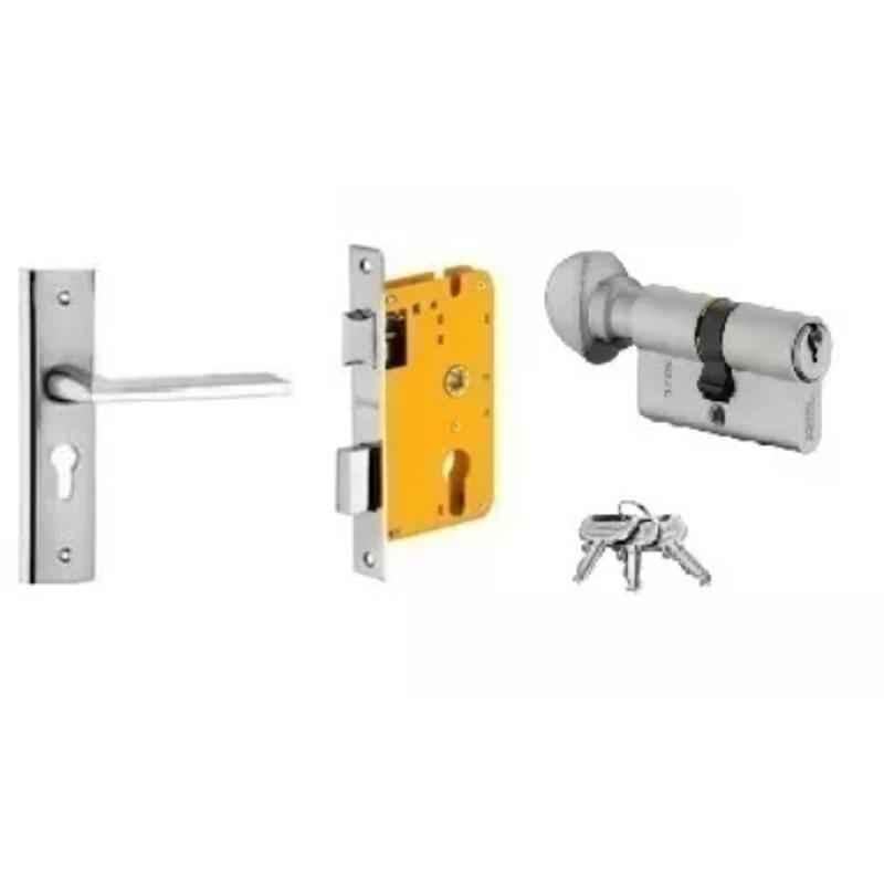 Dorset HL Series Ceto 60mm Stainless Steel Patina Finish Door Handle Lock Set with Knob & Key (Pack of 4)