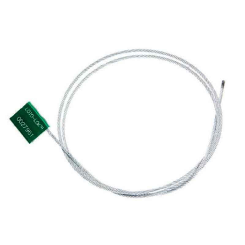 LOTO-LOK 2.5mm Aluminium & Zinc Body Green Car Seals, CS-GRN-1M