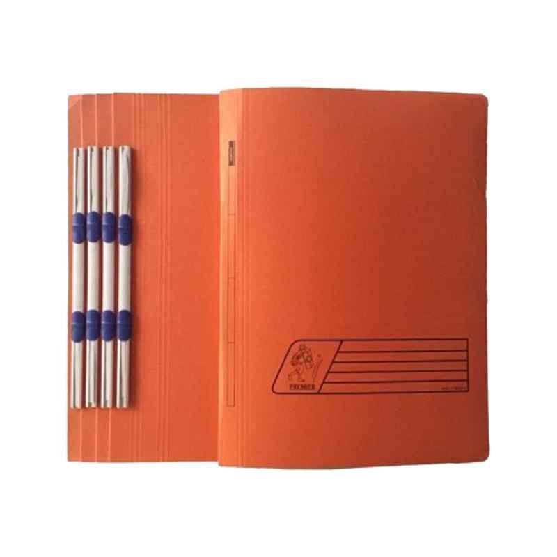 Premier Orange Flat File with Plastic Bar, (Pack of 5)