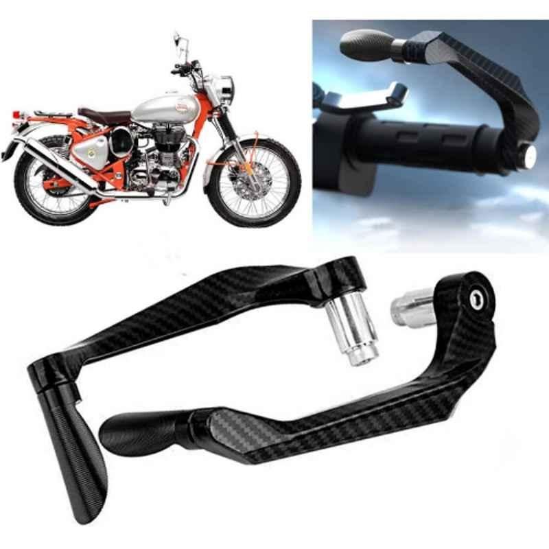 Auto Pearl 2 Pcs Aluminium Carbon Black Brake Clutch Lever Set for Royal Enfield Bullet Trials 500
