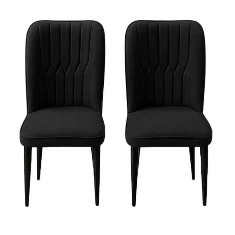 Aayra Classy 120kg Wood Black Dining Chair, AE-DC01 BLACK (Pack of 2)