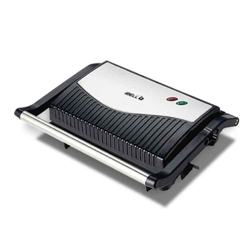 iBELL SM515 750W Black Panini Grill Sandwich Maker with Floating Hinges