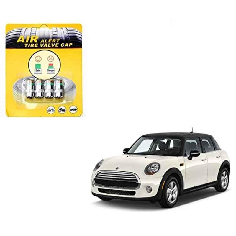 Kozdiko 4 Pcs Iron Tire Pressure Air Alert Valve Caps Set for Mini Cooper