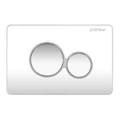 Plantex Flush Plate/Dual Flush Plate for Toilet/Mechanical Dual-Flush Faceplate/Water-Saving Technology Chrome
