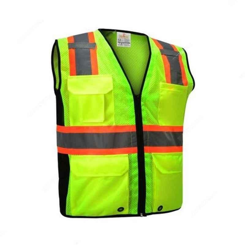 Empiral Glow E108072804 Mesh Yellow & Green Safety Vest, Size: XL